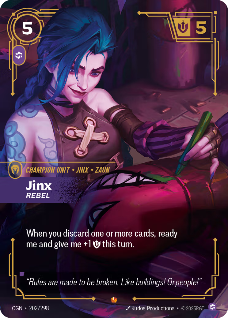 Riftbound: League of Legends TCG: Jinx, Rebel - EN - OGN-202/298 (Origins, E)