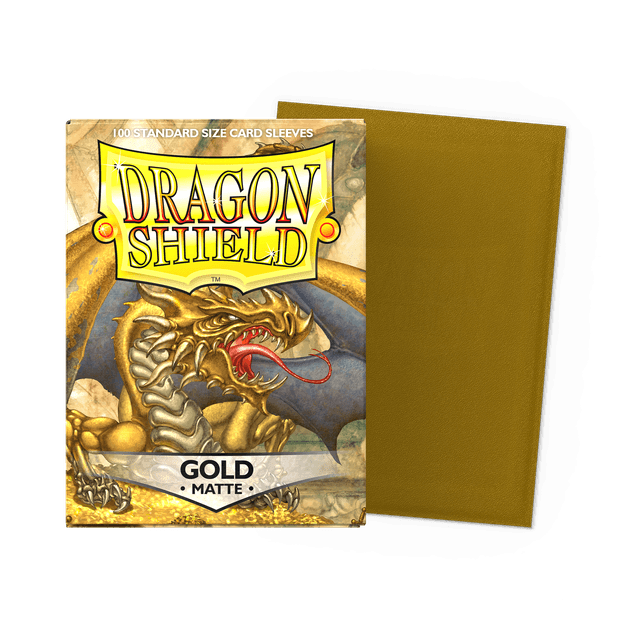 Dragon Shield: Matte - Gold - Standard Size - 100 Sleeves