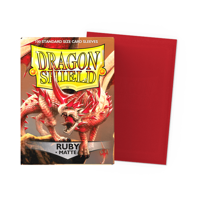 Dragon Shield: Matte - Ruby - Standard Size - 100 Sleeves
