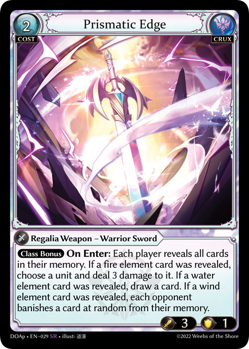 Grand Archive TCG: Prismatic Edge - EN-029 (Dawn of Ashes Prelude, SR)