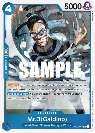 One Piece Card Game: Mr.3 (Galdino) - EN - OP02-065 (Paramount War, R)