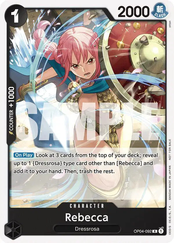 One Piece Card Game: Rebecca (Tournament Pack 2025 Vol. 2) - EN - OP04-092 (Kingdoms of Intrigue, R)