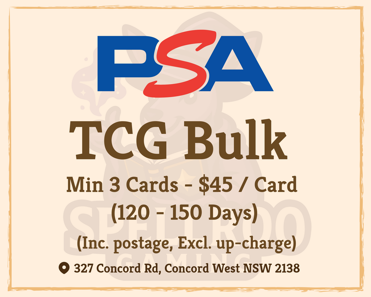 PSA Grading Services: Trading Card Game Bulk - Min 3 Cards (120 - 150 Days)