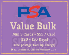 PSA Grading Services: Value Bulk - Min 3 Cards (120 - 150 Days)