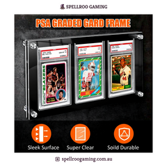 PSA Trading Card Frame: Acrylic Wall Display Holder for Graded Cards – 33 × 16.8 × 33 cm