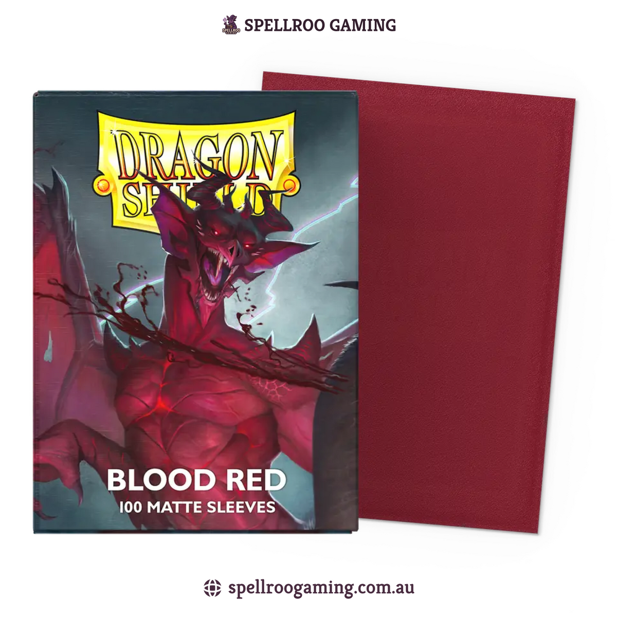 Dragon Shield: Matte - Blood Red - Standard Size - 100 Sleeves