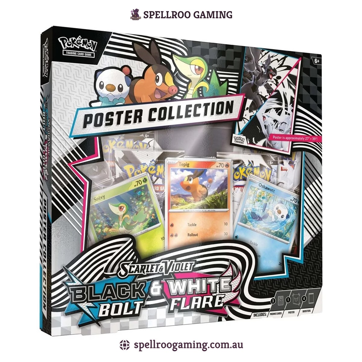 Pokemon TCG: Scarlet & Violet - Scarlet & Violet Black Bolt and White Flare Poster Collection - English